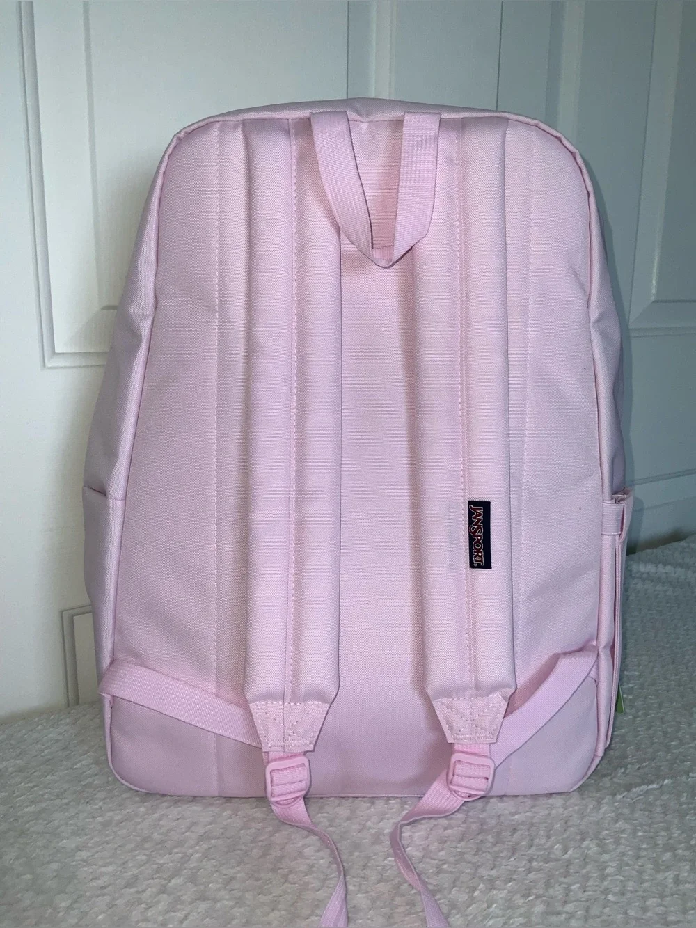 JanSport SuperBreak Plus Embroidered Pink Bows backpack